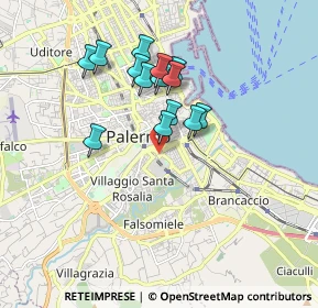 Mappa Piazza delle Cliniche, 90127 Palermo PA, Italia (1.64)
