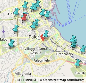 Mappa Piazza delle Cliniche, 90127 Palermo PA, Italia (2.8945)