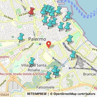 Mappa Piazza delle Cliniche, 90127 Palermo PA, Italia (1.402)