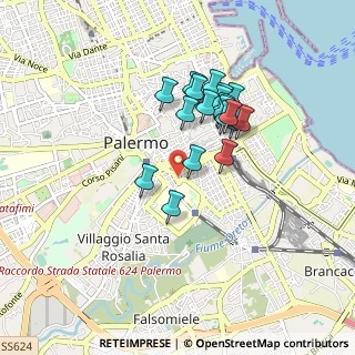 Mappa Piazza delle Cliniche, 90127 Palermo PA, Italia (0.8165)