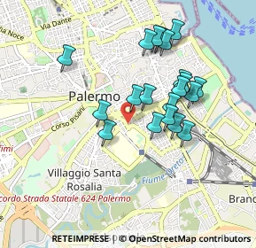 Mappa Via Ludovico Antonio Muratori, 90127 Palermo PA, Italia (0.901)