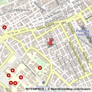 Mappa Via del Vespro, 64, 90127 Palermo, Palermo (Sicilia)