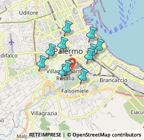 Mappa Via Calogero Nicastro, 90127 Palermo PA, Italia (1.37727)