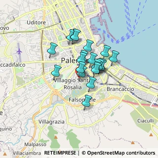 Mappa Via Calogero Nicastro, 90127 Palermo PA, Italia (1.3275)