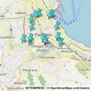 Mappa Via Calogero Nicastro, 90127 Palermo PA, Italia (1.99286)