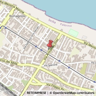 Mappa Via diaz armando maresciallo 62, 90123 Palermo, Palermo (Sicilia)