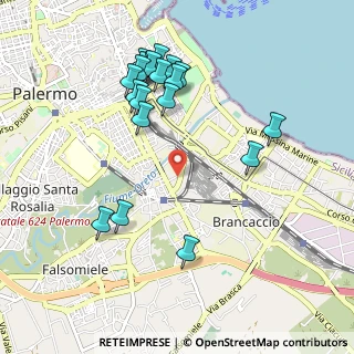 Mappa Via la Colla Francesco, 90124 Palermo PA, Italia (1.174)
