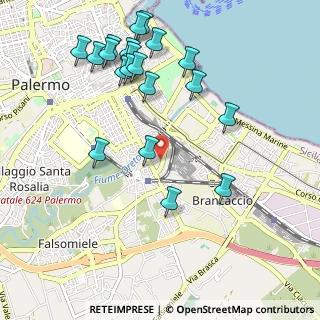 Mappa Via la Colla Francesco, 90124 Palermo PA, Italia (1.296)
