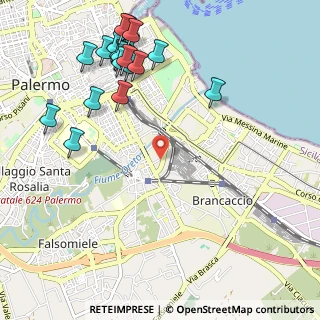 Mappa Via la Colla Francesco, 90124 Palermo PA, Italia (1.479)