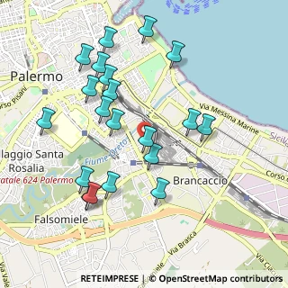 Mappa Via la Colla Francesco, 90124 Palermo PA, Italia (1.13)