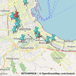 Mappa Via la Colla Francesco, 90124 Palermo PA, Italia (2.6025)