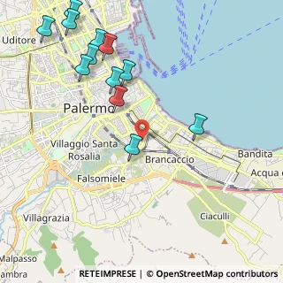 Mappa Via la Colla Francesco, 90124 Palermo PA, Italia (2.81333)