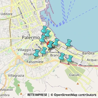 Mappa Via la Colla Francesco, 90124 Palermo PA, Italia (1.17273)