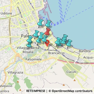 Mappa Via la Colla Francesco, 90124 Palermo PA, Italia (1.44133)