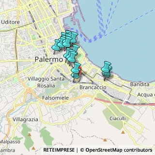 Mappa Via la Colla Francesco, 90124 Palermo PA, Italia (1.59)