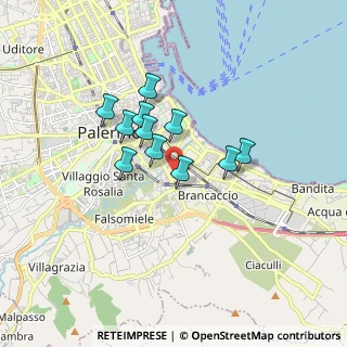 Mappa Via la Colla Francesco, 90124 Palermo PA, Italia (1.38364)
