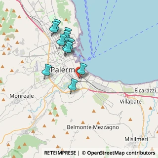 Mappa Largo Ferdinando Lionti, 90124 Palermo PA, Italia (3.82727)