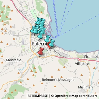 Mappa Largo Ferdinando Lionti, 90124 Palermo PA, Italia (3.32615)