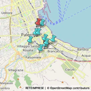 Mappa Via Francesco la Colla, 90124 Palermo PA, Italia (1.21273)