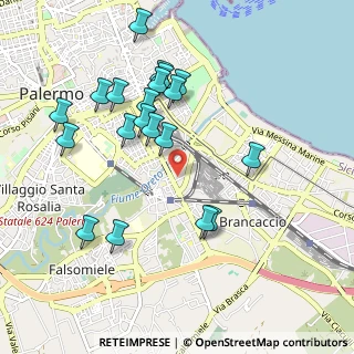 Mappa Largo Ferdinando Lionti, 90124 Palermo PA, Italia (1.1165)