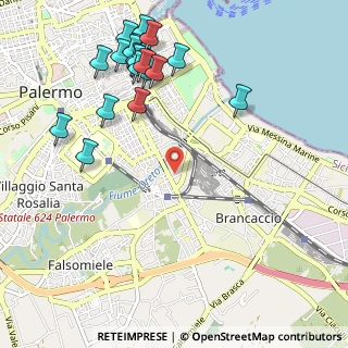 Mappa Largo Ferdinando Lionti, 90124 Palermo PA, Italia (1.441)