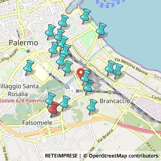 Mappa Largo Ferdinando Lionti, 90124 Palermo PA, Italia (1.1025)