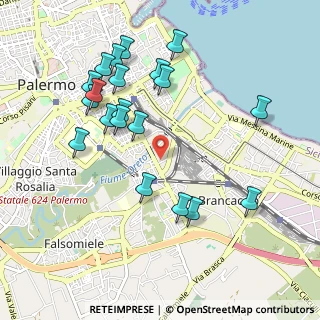 Mappa Largo Ferdinando Lionti, 90124 Palermo PA, Italia (1.1645)