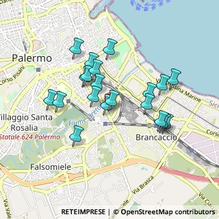 Mappa Largo Ferdinando Lionti, 90124 Palermo PA, Italia (0.911)