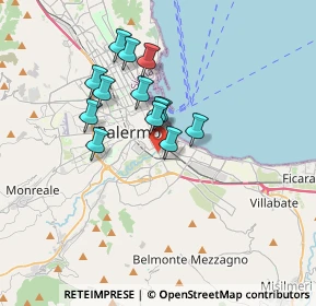 Mappa Via Oreto, 90100 Palermo PA, Italia (3.04385)