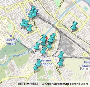 Mappa Via Oreto, 90100 Palermo PA, Italia (0.4955)