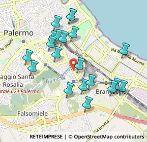 Mappa Via Oreto, 90100 Palermo PA, Italia (1.067)