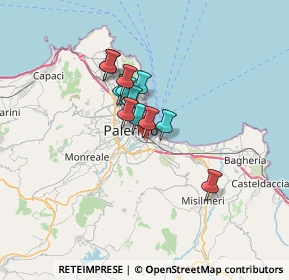 Mappa Via Oreto, 90100 Palermo PA, Italia (4.86167)