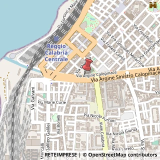 Mappa Via Argine Destro Calopinace, 1/p, 89127 Reggio di Calabria, Reggio di Calabria (Calabria)