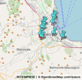 Mappa Via Michelangelo Falvetto, 90129 Palermo PA, Italia (2.95833)