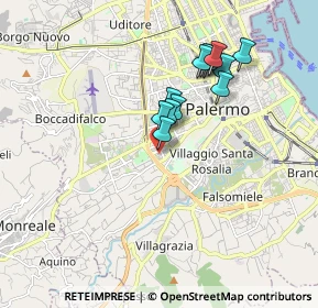 Mappa Via Michelangelo Falvetto, 90129 Palermo PA, Italia (1.65083)