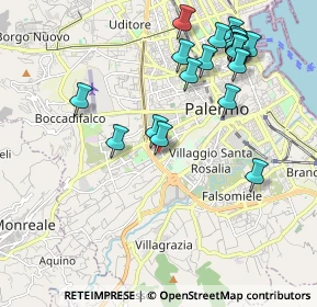 Mappa Via Michelangelo Falvetto, 90129 Palermo PA, Italia (2.486)