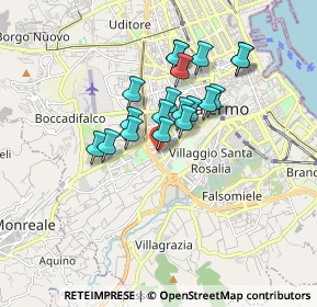 Mappa Via Michelangelo Falvetto, 90129 Palermo PA, Italia (1.48842)