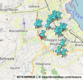 Mappa Via Michelangelo Falvetto, 90129 Palermo PA, Italia (1.9075)