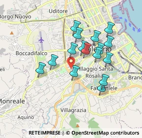Mappa Via Michelangelo Falvetto, 90129 Palermo PA, Italia (1.72625)