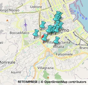 Mappa Via Michelangelo Falvetto, 90129 Palermo PA, Italia (1.43786)