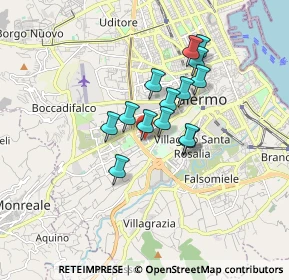 Mappa Via Michelangelo Falvetto, 90129 Palermo PA, Italia (1.40357)