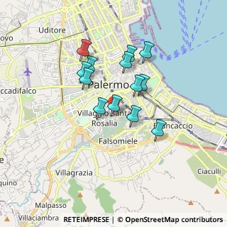 Mappa Via Roberto Indovina, 90127 Palermo PA, Italia (1.58)