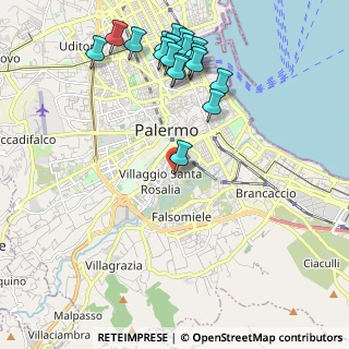Mappa Via Roberto Indovina, 90127 Palermo PA, Italia (2.68611)
