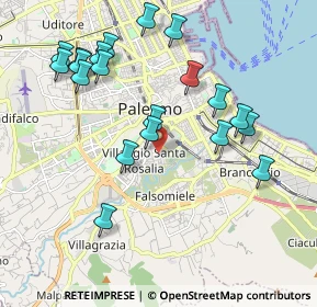 Mappa Via Roberto Indovina, 90127 Palermo PA, Italia (2.3585)