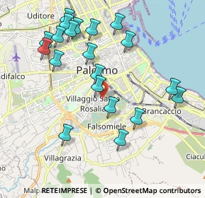 Mappa Via Roberto Indovina, 90127 Palermo PA, Italia (2.367)