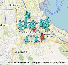 Mappa Via Roberto Indovina, 90127 Palermo PA, Italia (1.433)