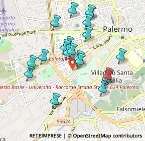 Mappa Via Palmerino, 90128 Palermo PA, Italia (0.996)