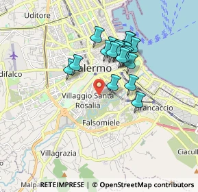 Mappa Via Giovanbattista Ughetti, 90127 Palermo PA, Italia (1.6355)