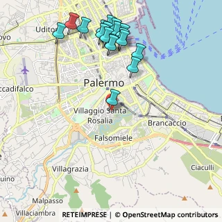 Mappa Via Giovanbattista Ughetti, 90127 Palermo PA, Italia (2.69167)