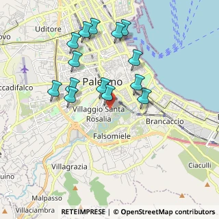 Mappa Via Giovanbattista Ughetti, 90127 Palermo PA, Italia (2.08)